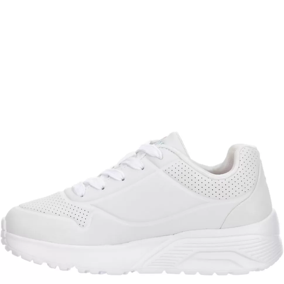 SKECHERS Casual Shoes^ Girls Little-Big Kid Uno Lite James Gold Crown Sneaker