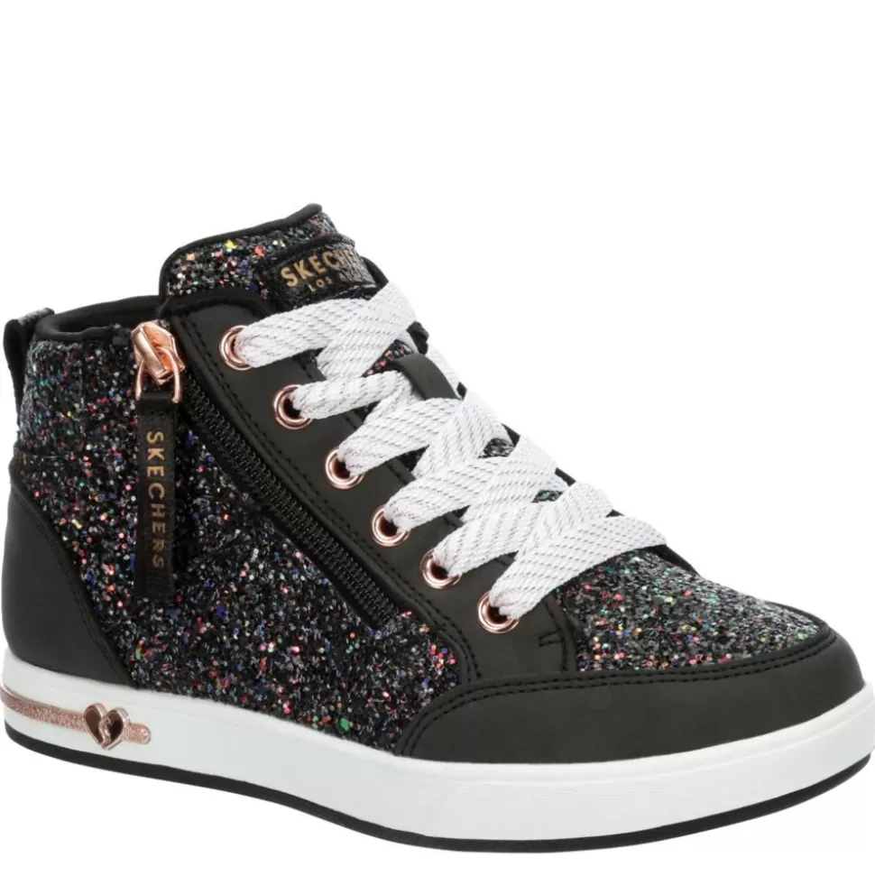 SKECHERS Casual Shoes^ Girls Shoutouts 2.0 - Glitter Steps Hi Top Sneaker