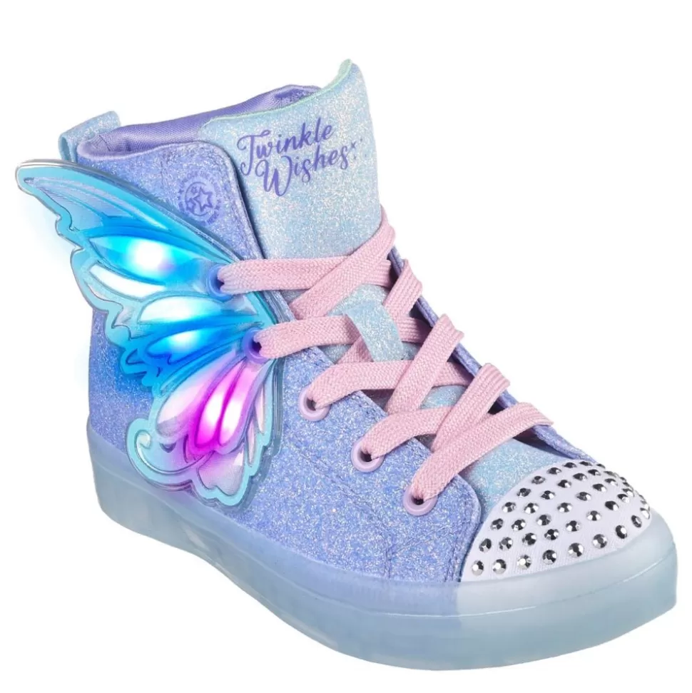 SKECHERS Casual Shoes^ Girls Twi-Lites 2.0 Twinkle Wiishes Light Up Sneaker