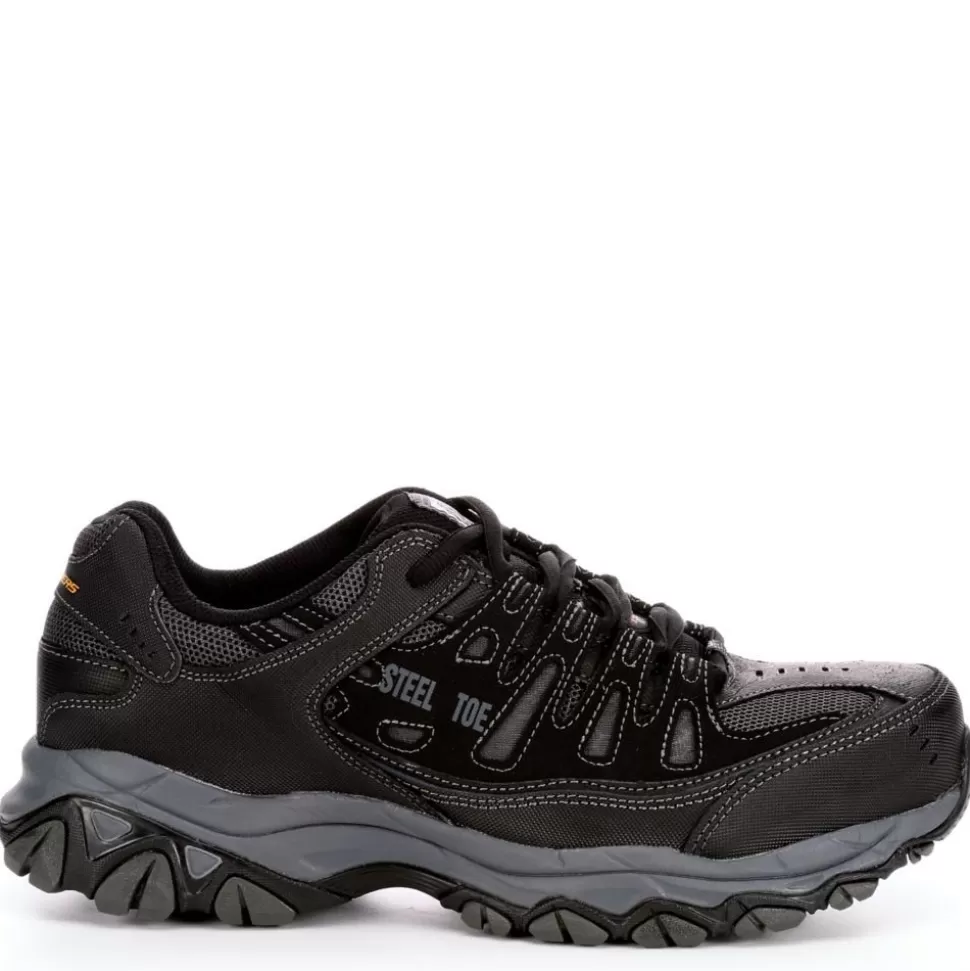 Men SKECHERS Work Shoes^ Mens 77055 Steel Toe Work Shoe