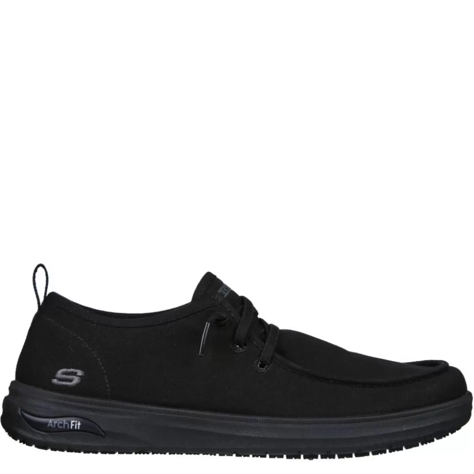 Men SKECHERS Work Shoes^ Mens Arch Fit Melo Slip Resistant Work Shoe