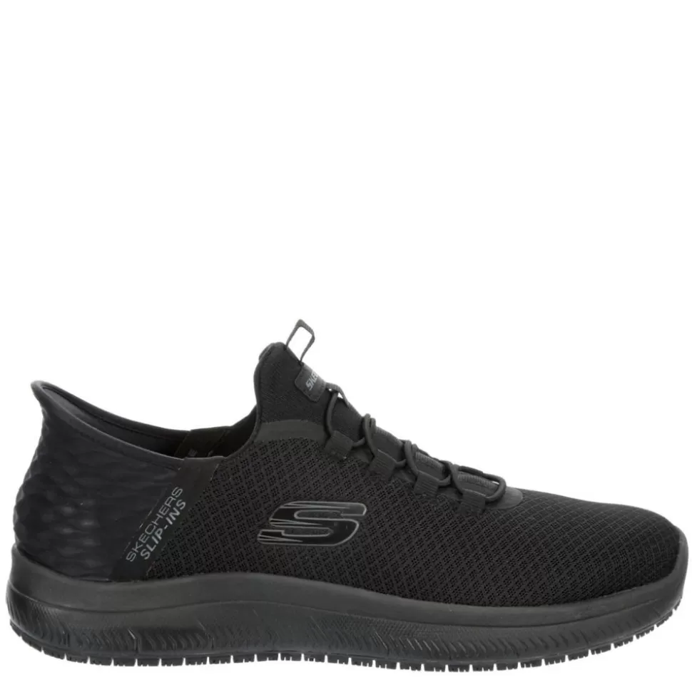 Men SKECHERS Work Shoes^ Mens Slip-Ins Summits Colsin Slip Resistant Work Shoe