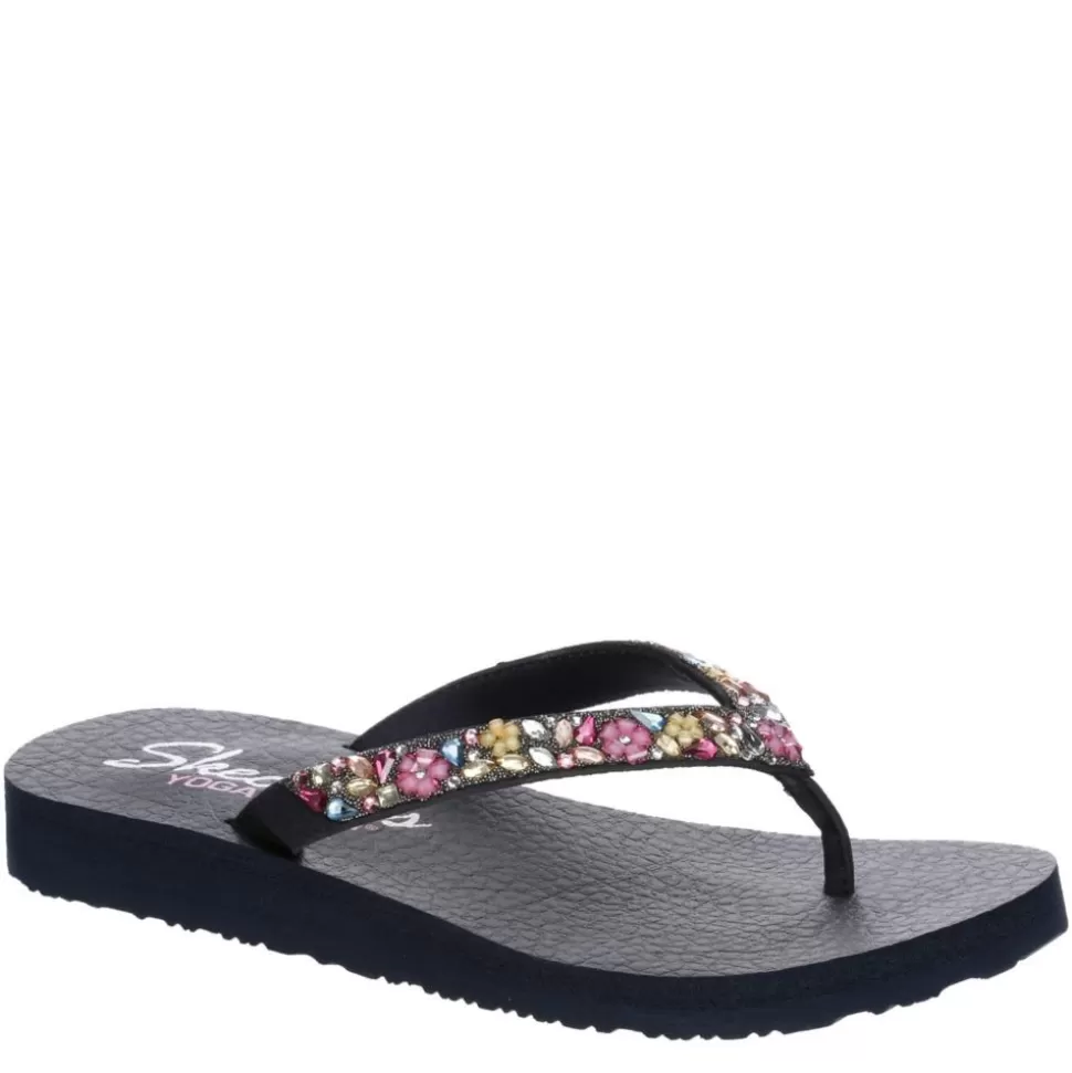 Women SKECHERS Flip Flops^ Womens Meditation Daisy Garden Flip Flop Sandal