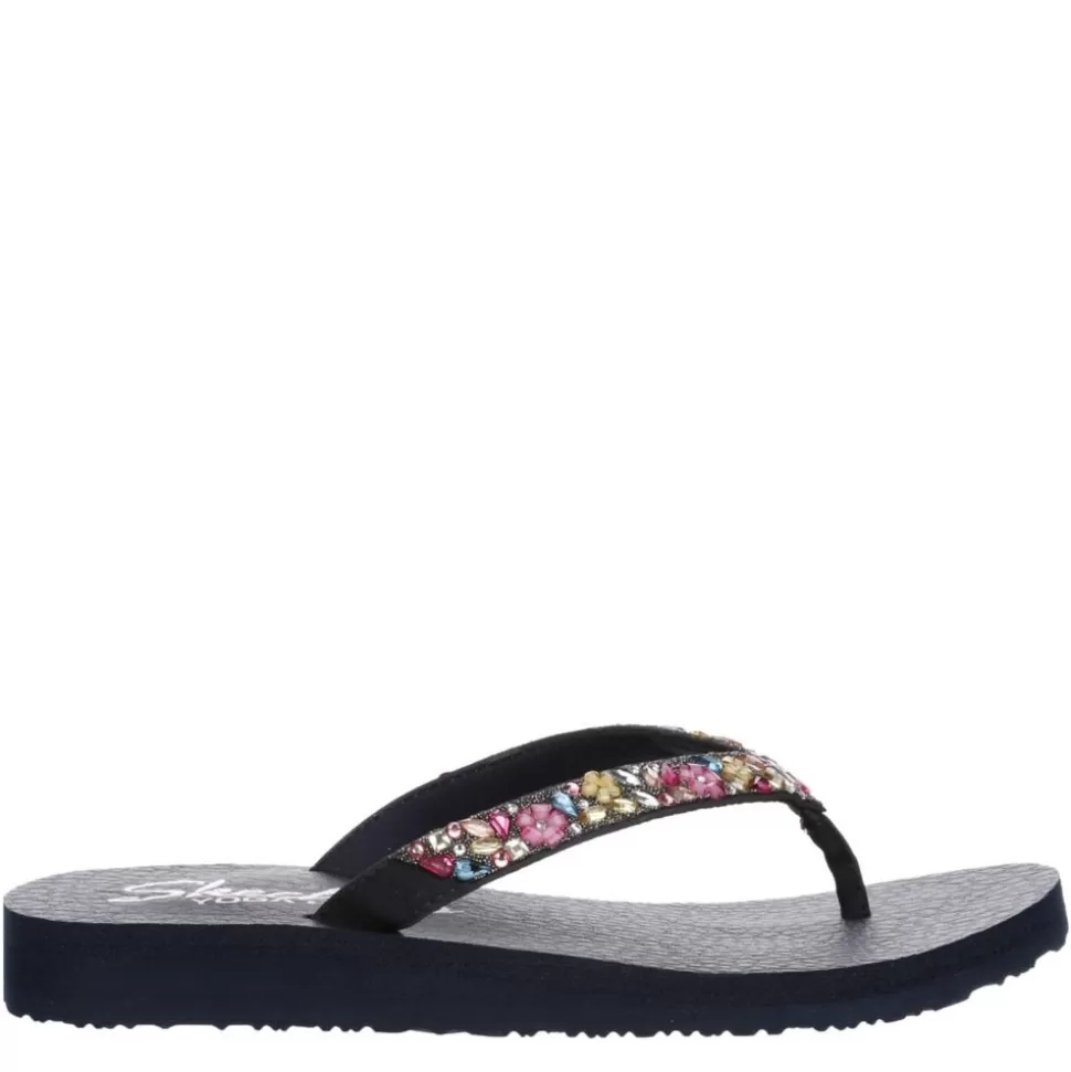 Women SKECHERS Flip Flops^ Womens Meditation Daisy Garden Flip Flop Sandal