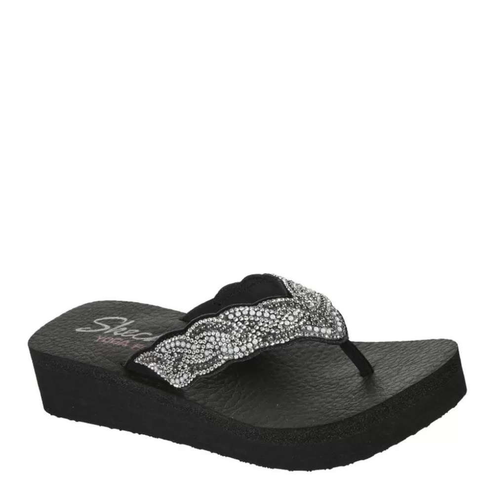 Women SKECHERS Platform Sandals^ Womens Vinyasa - Happy Pearl Flip Flop