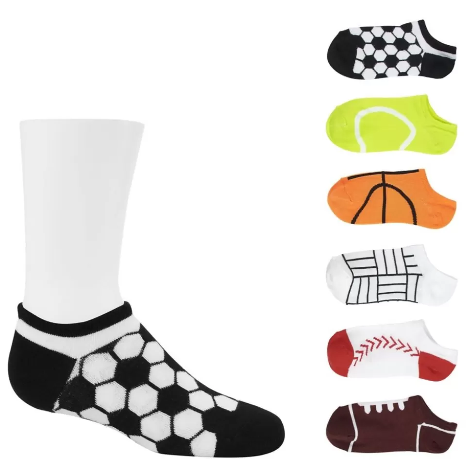 SOF SOLE Accessories^ Boys Sport Balls No Show Socks 6 Pairs