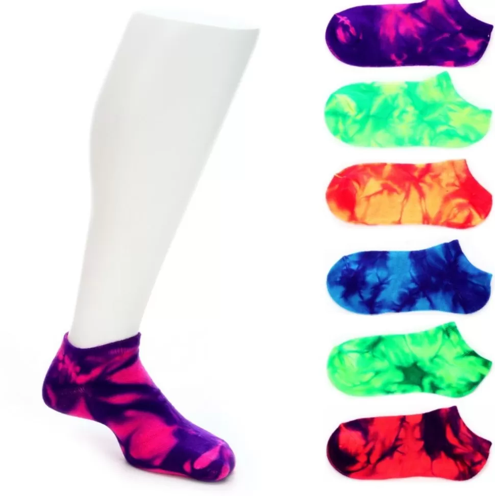 SOF SOLE Accessories^ Girls Tie Dye No Show Socks 6 Pairs