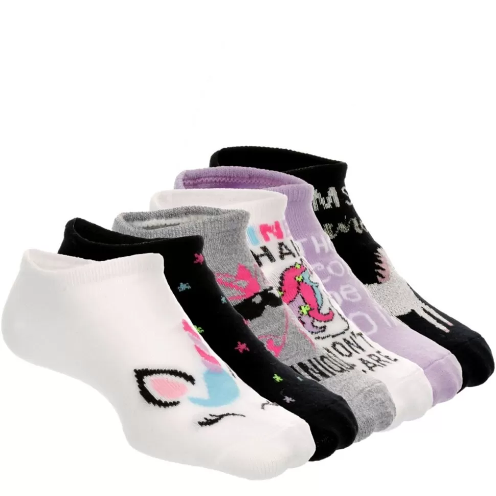 SOF SOLE Accessories^ Girls Unicorn Sprinkle No Show Socks 6 Pairs