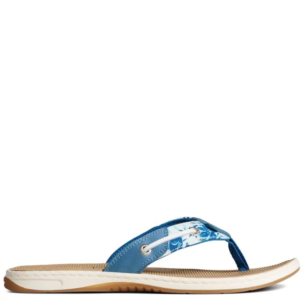 Women SPERRY Flat Sandals^ Womens Seafish Print Flip Flop Sandal