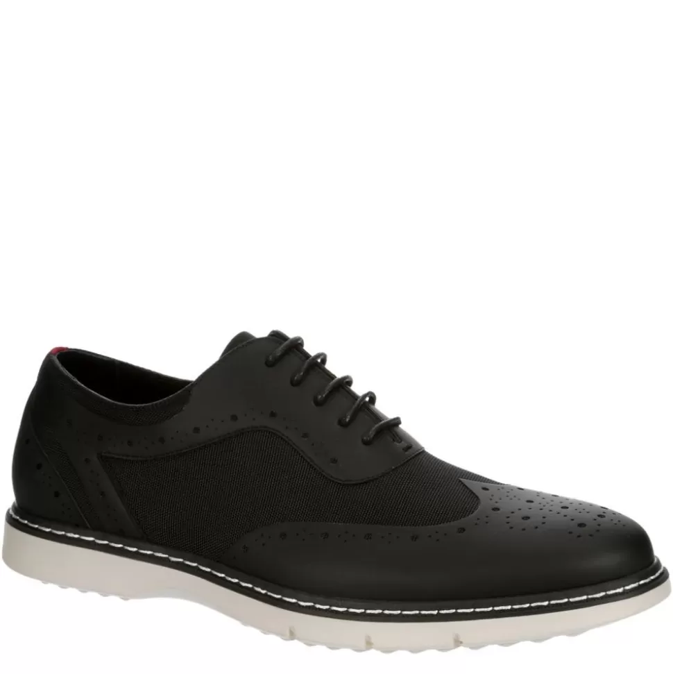 Men STACY ADAMS Canvas^ Mens Summit Wingtip Lace-Up Oxford