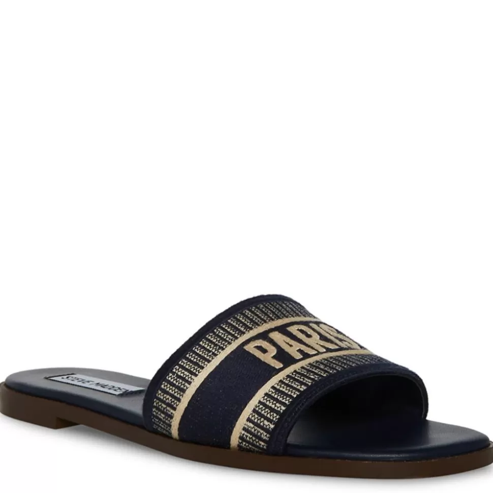 Women STEVE MADDEN Flat Sandals^ Womens Knox Flat Slide Sandal