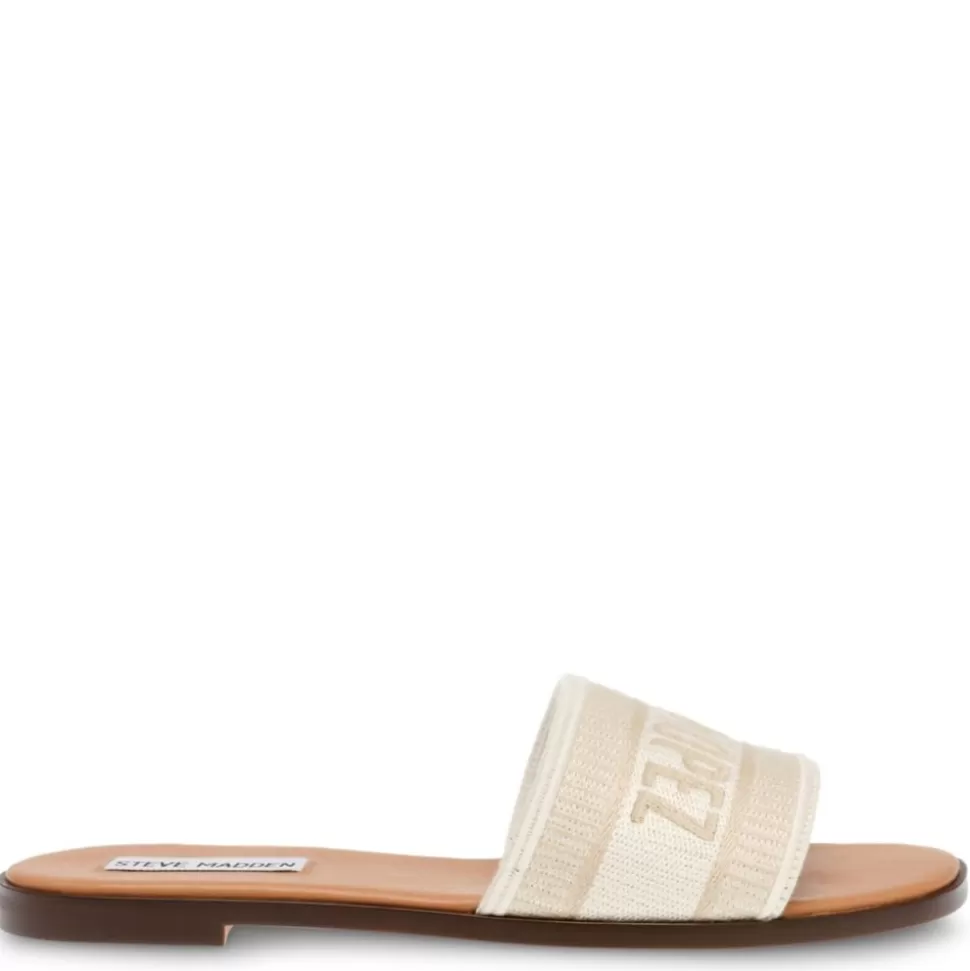 Women STEVE MADDEN Flat Sandals^ Womens Knox Flat Slide Sandal