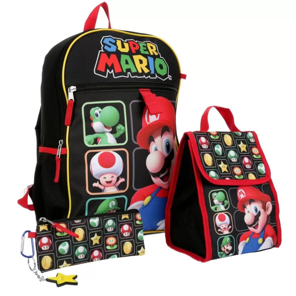 Super Mario Accessories^ Boys 5 Piece Set