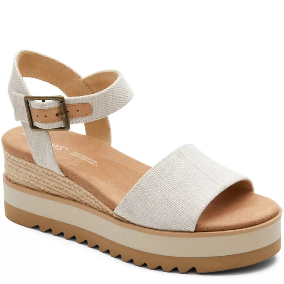 Women TOMS Platform Sandals^ Womens Diana Wedge Sandal