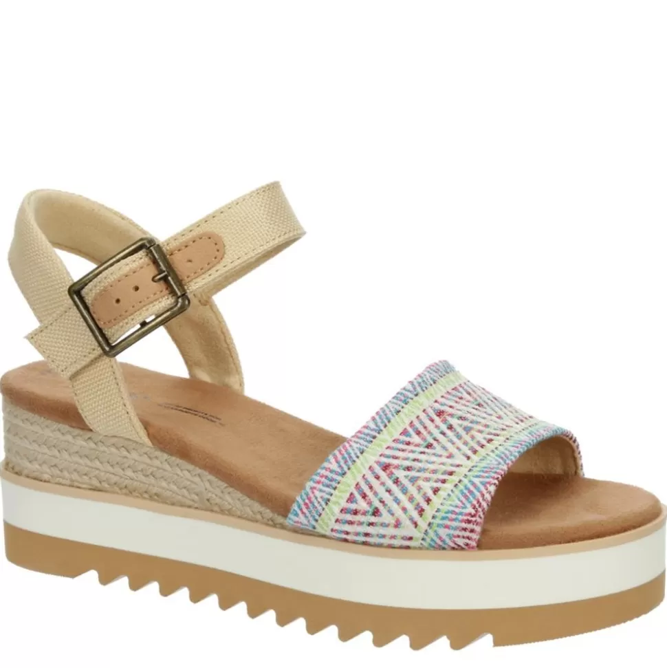 Women TOMS Platform Sandals^ Womens Diana Wedge Sandal