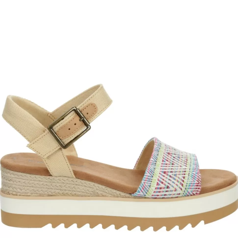 Women TOMS Platform Sandals^ Womens Diana Wedge Sandal