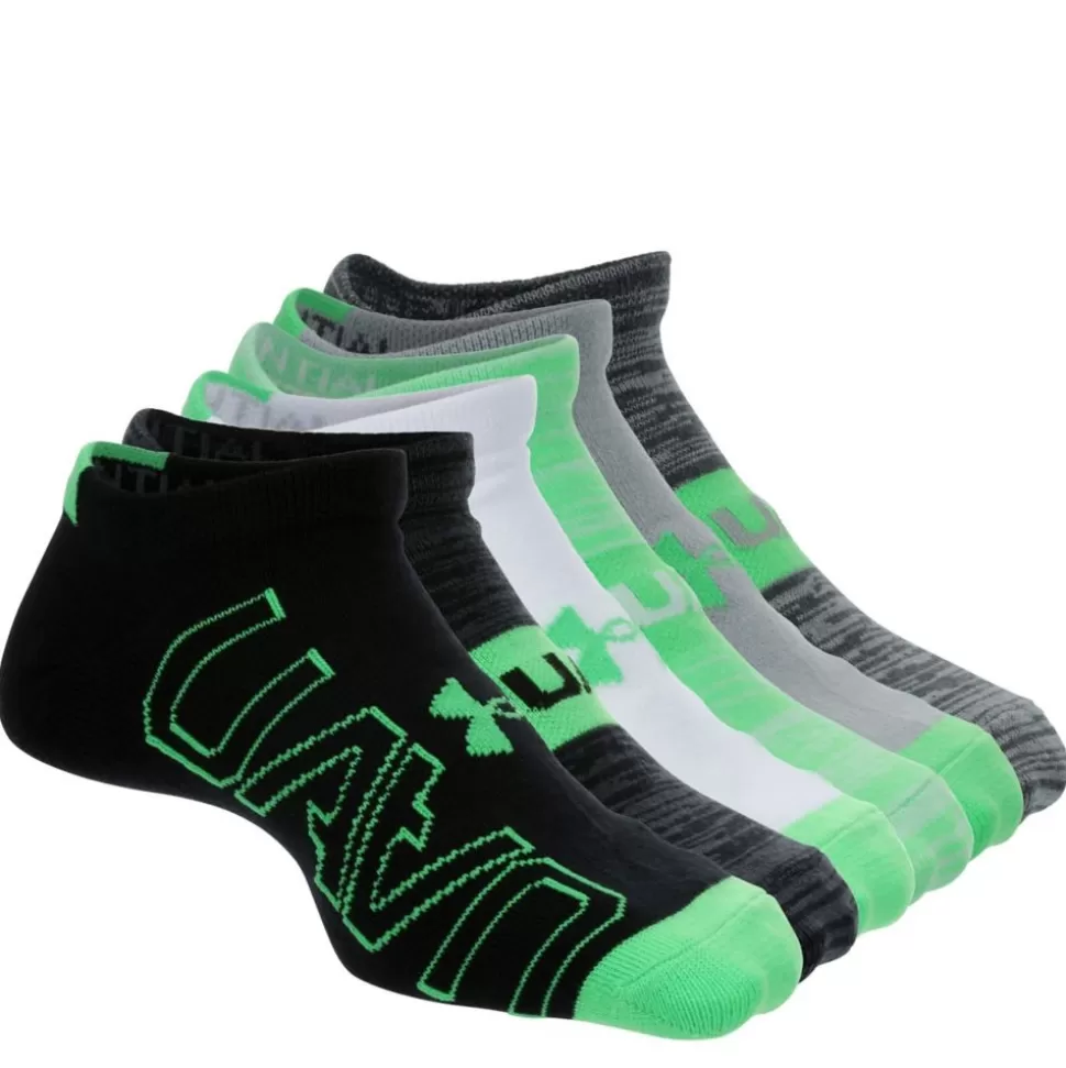 UNDER ARMOUR Accessories^ Boys Essential Lite No Show Socks 6 Pairs