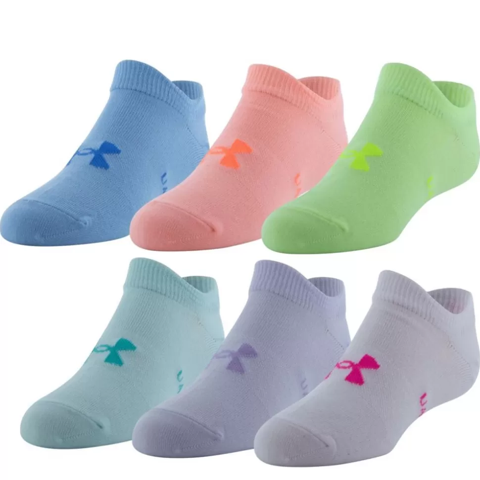 Girls UNDER ARMOUR Accessories^ Girls Essential No Show Socks 6 Pairs