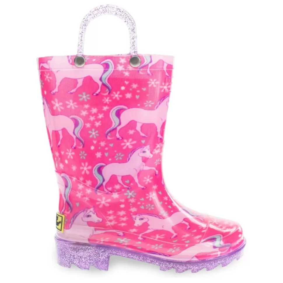 WESTERN CHIEF Boots^ Girls Gallop Girl Lighted Rain Boot