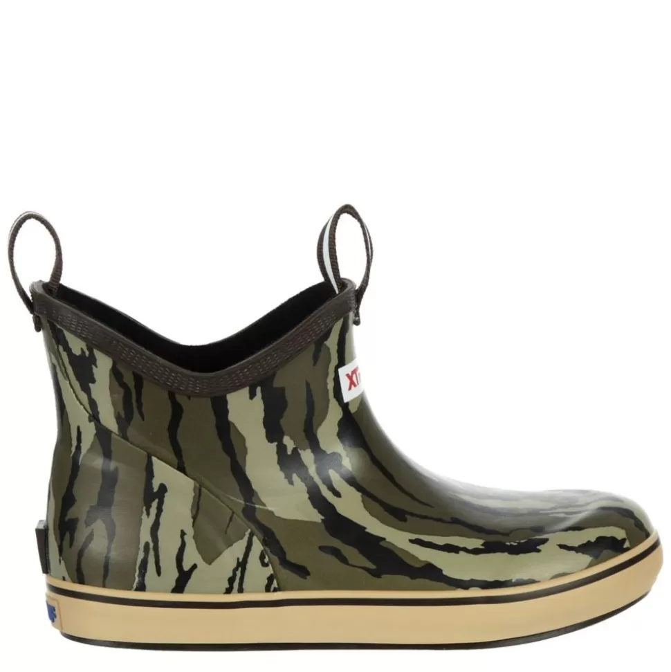 XTRATUF Boots^ Boys Mossy Oak Bottomland Ankle Deck Boot